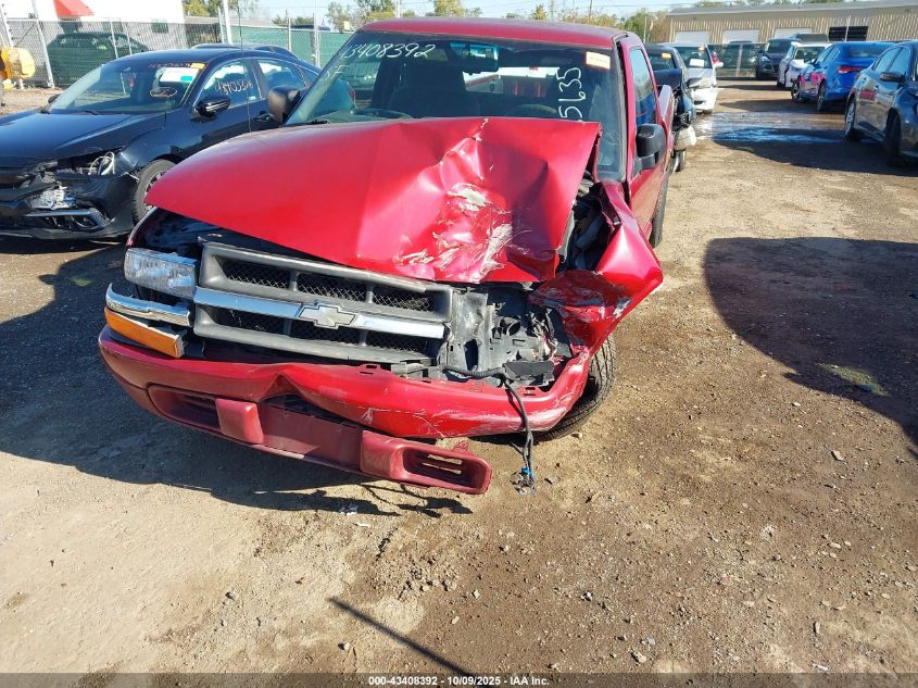 2001 Chevrolet S-10 Ls VIN: 1GCCS19W018165635 Lot: 43408392