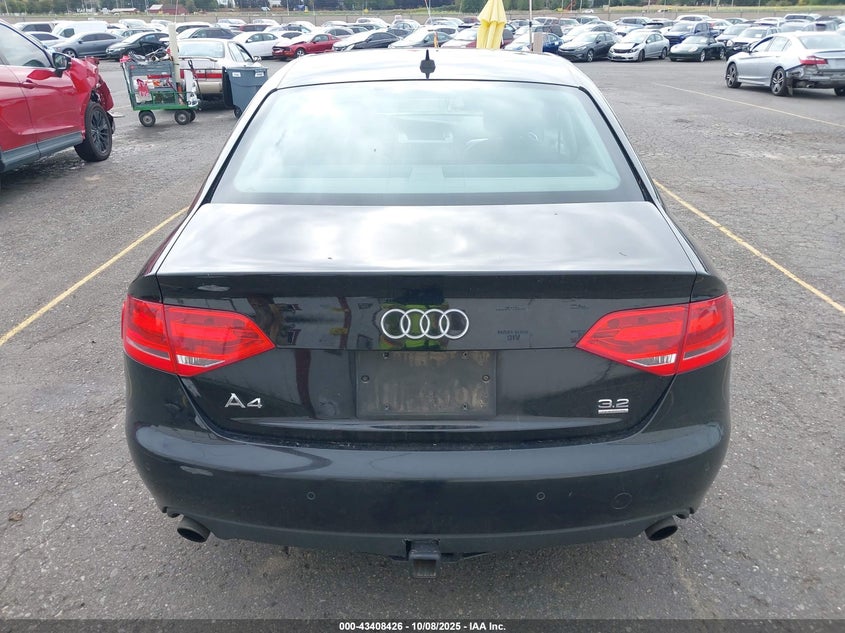 2009 Audi A4 3.2 Premium Plus VIN: WAULK78K99N026485 Lot: 43408426