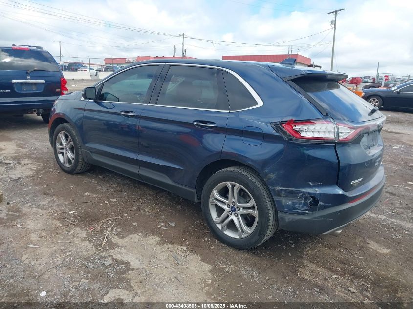 2017 Ford Edge Titanium VIN: 2FMPK3K95HBB21571 Lot: 43408505