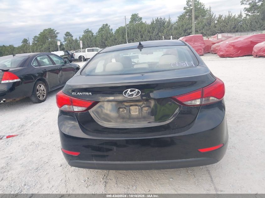 2016 Hyundai Elantra Se VIN: 5NPDH4AE9GH671403 Lot: 43408524