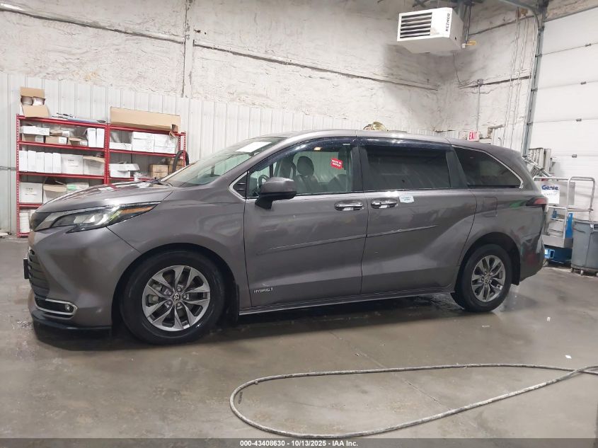 2021 Toyota Sienna Xle VIN: 5TDYSKFC2MS004130 Lot: 43408630