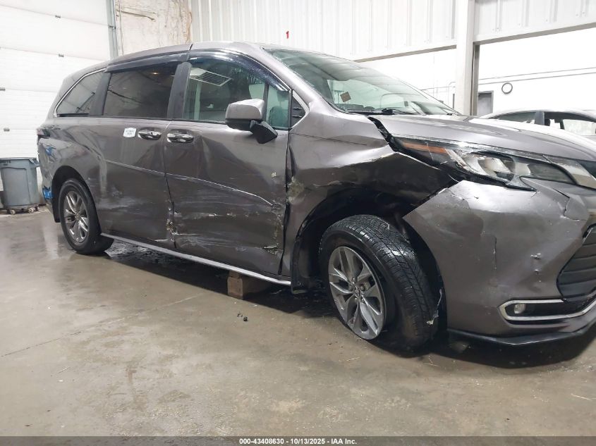 2021 Toyota Sienna Xle VIN: 5TDYSKFC2MS004130 Lot: 43408630
