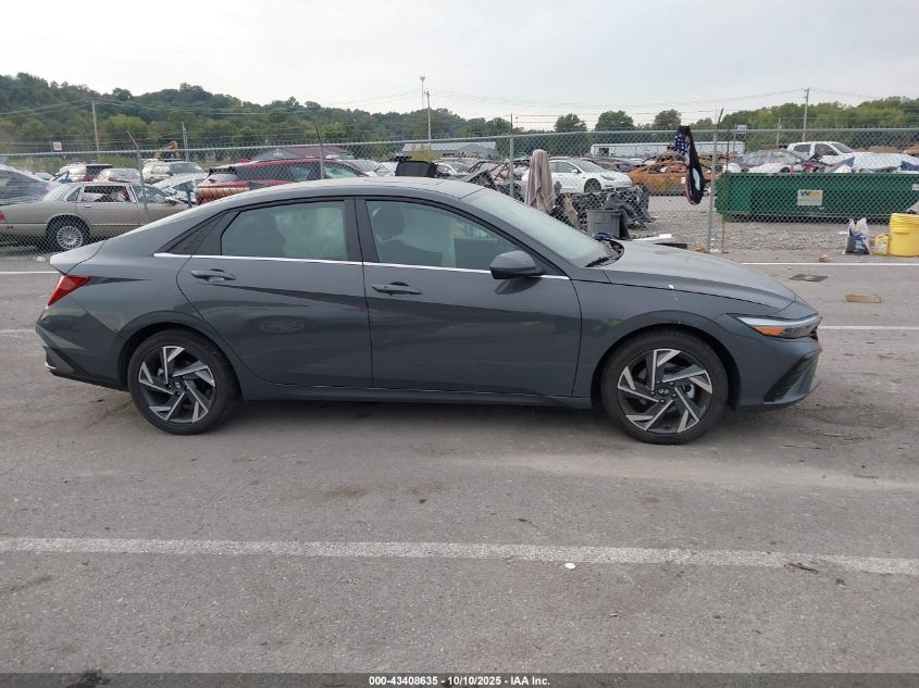 2025 Hyundai Elantra Sel Convenience VIN: KMHLS4DG4SU018739 Lot: 43408635