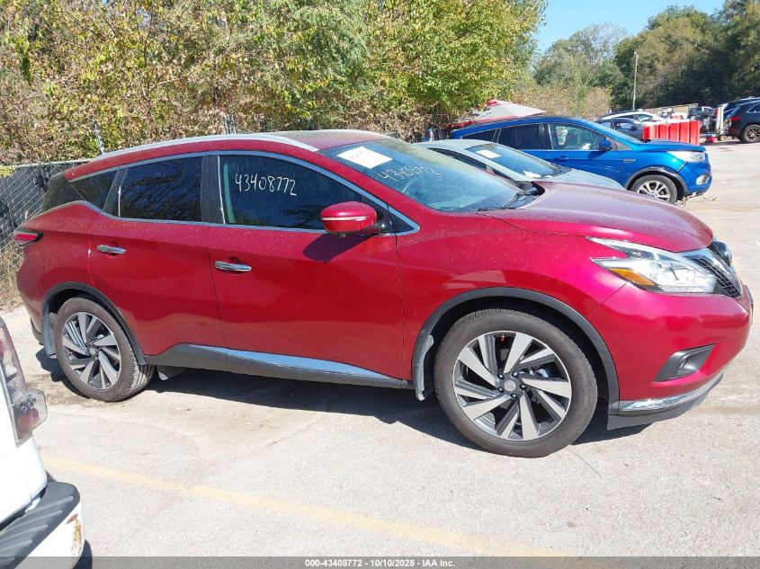 2015 Nissan Murano Platinum VIN: 5N1AZ2MH1FN257696 Lot: 43408772