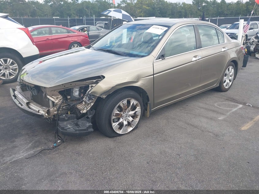 2008 Honda Accord 3.5 Ex-L gold  gas 1HGCP36808A087008 photo #3