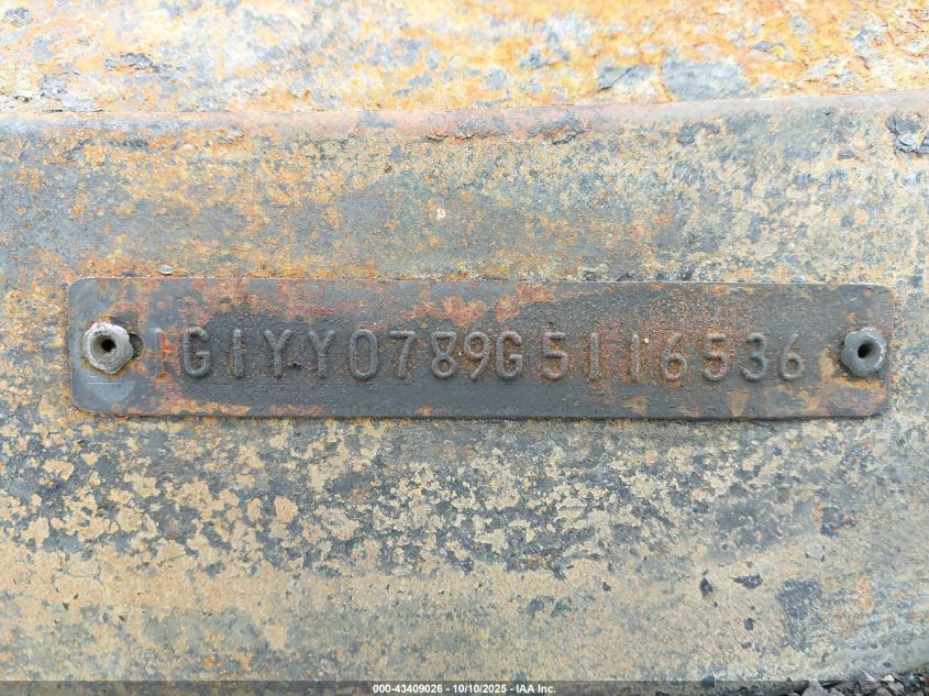 1986 Chevrolet Corvette VIN: 1G1YY0789G5116536 Lot: 43409026