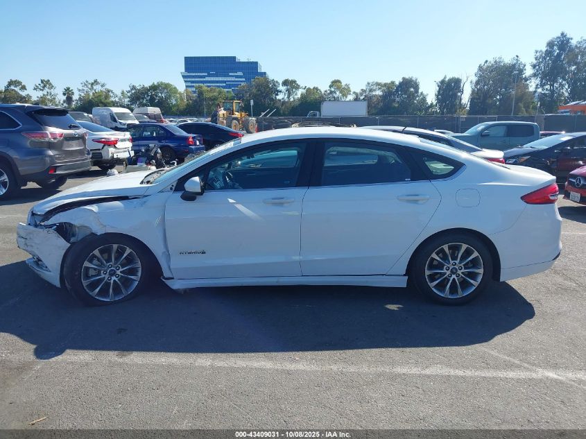 2017 Ford Fusion Hybrid Se VIN: 3FA6P0LU9HR324053 Lot: 43409031