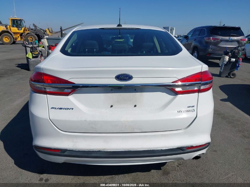 2017 Ford Fusion Hybrid Se VIN: 3FA6P0LU9HR324053 Lot: 43409031