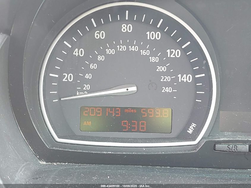 2006 BMW X3 3.0I VIN: WBXPA934X6WG89653 Lot: 43409188