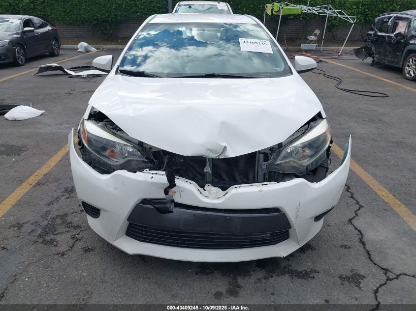 2015 Toyota Corolla Le VIN: 5YFBURHE9FP307585 Lot: 43409245