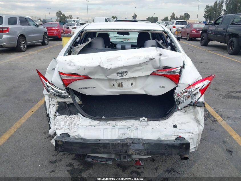 2015 Toyota Corolla Le VIN: 5YFBURHE9FP307585 Lot: 43409245