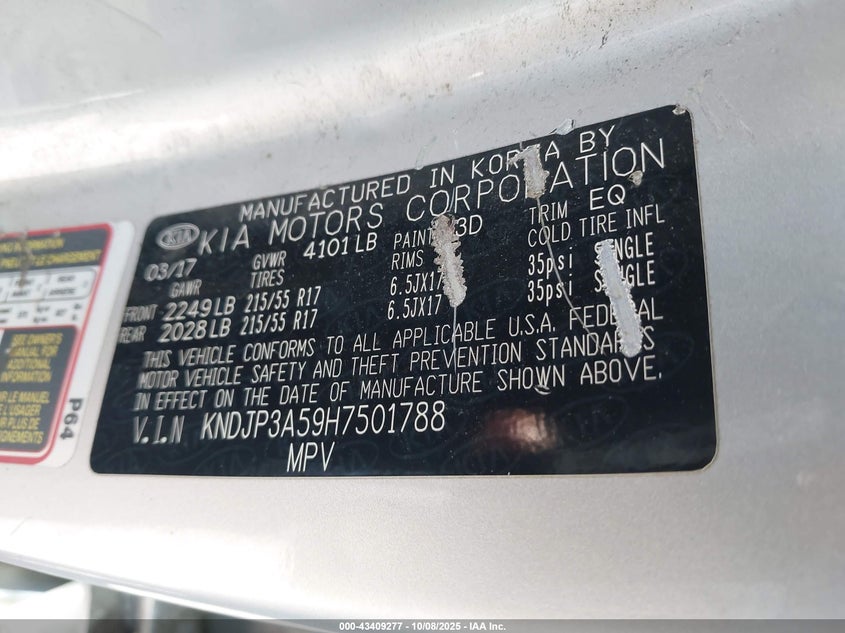 2017 KIA SOUL + KNDJP3A59H7501788