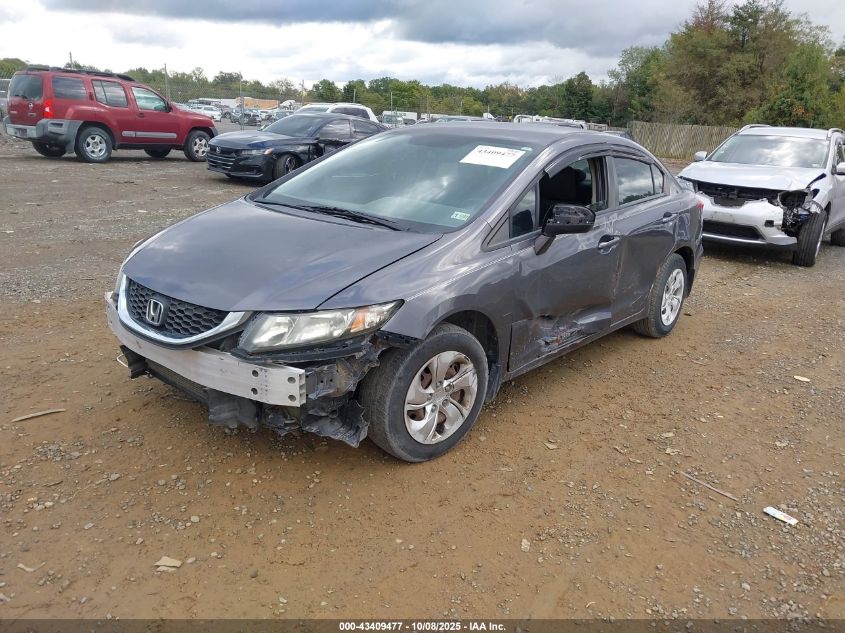 2014 Honda Civic Lx VIN: 2HGFB2F54EH528809 Lot: 43409477