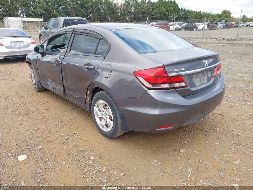 2014 Honda Civic Lx VIN: 2HGFB2F54EH528809 Lot: 43409477
