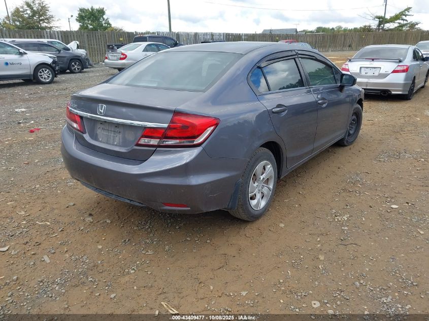2014 Honda Civic Lx VIN: 2HGFB2F54EH528809 Lot: 43409477