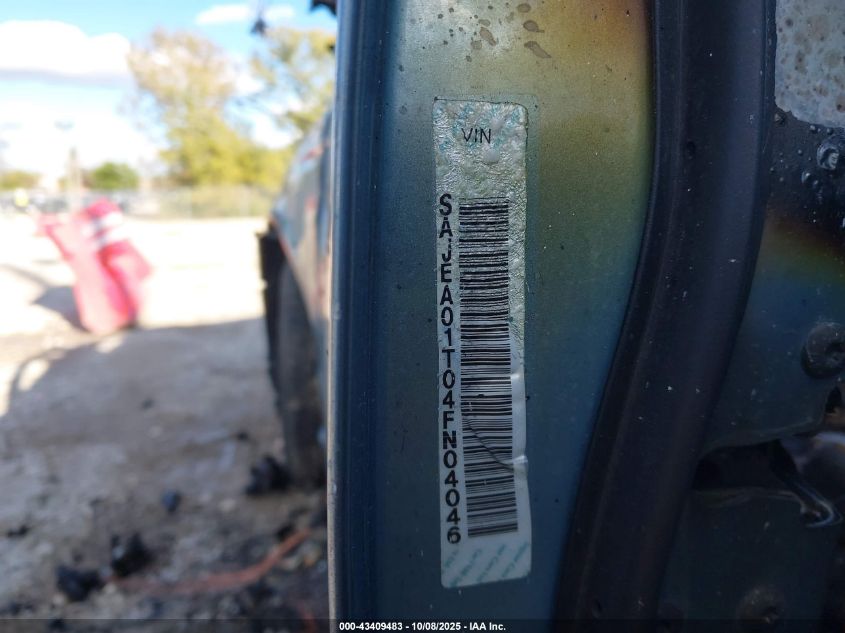 2004 Jaguar S-Type 3.0L V6 VIN: SAJEA01T04FN04046 Lot: 43409483