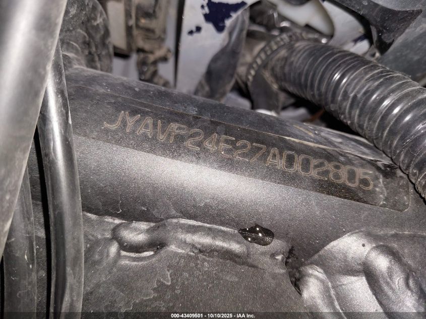 2007 Yamaha Xvs1300 A VIN: JYAVP24E27A002805 Lot: 43409501