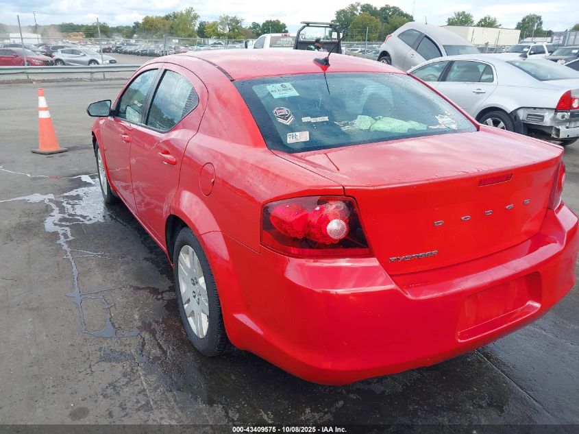 2014 Dodge Avenger Se VIN: 1C3CDZABXEN133269 Lot: 43409575