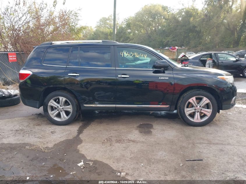 2013 Toyota Highlander Limited V6 VIN: 5TDDK3EH1DS209620 Lot: 43409644
