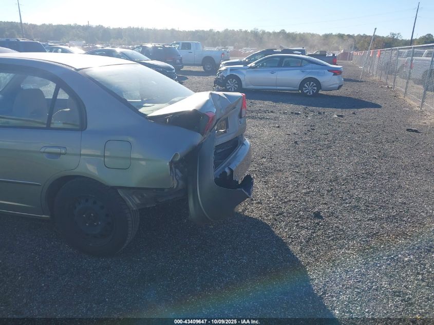 2004 Honda Civic Lx VIN: 2HGES15544H505035 Lot: 43409647