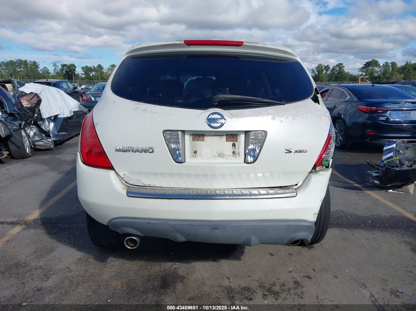 2006 Nissan Murano S VIN: JN8AZ08W96W518797 Lot: 43409651