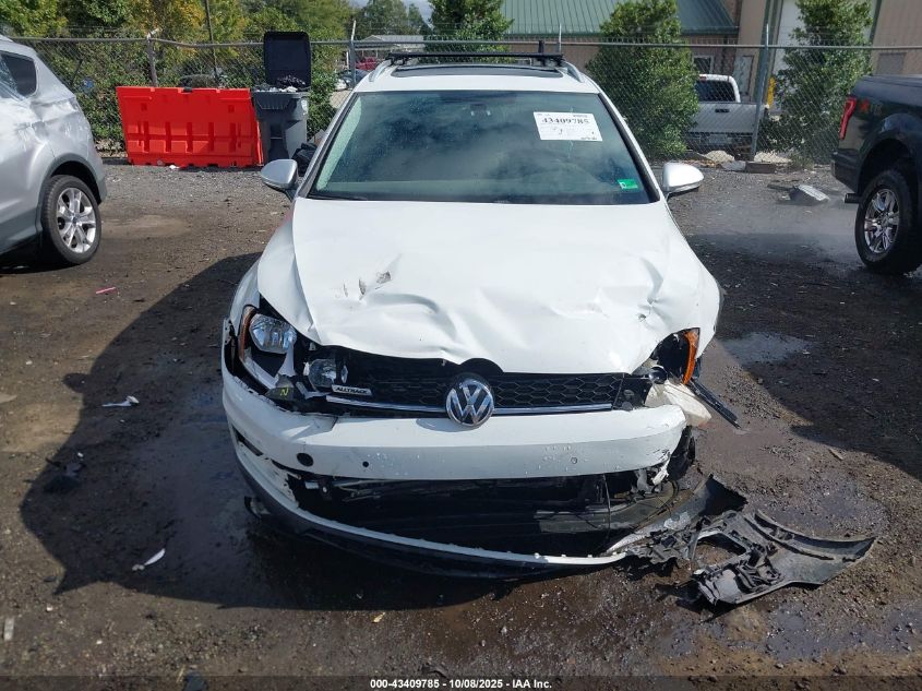 2017 Volkswagen Golf Alltrack Tsi S/Tsi Se/Tsi Sel VIN: 3VWH17AU1HM544247 Lot: 43409785