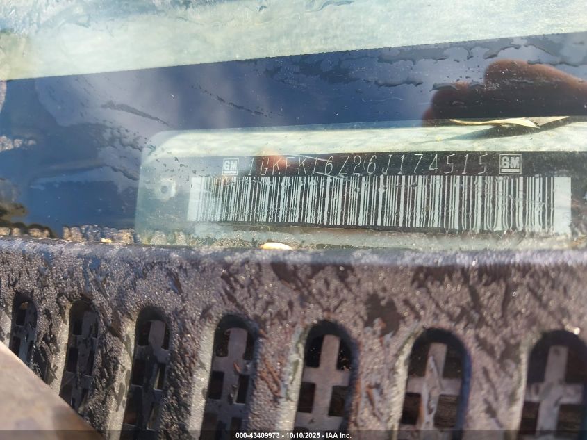 2006 GMC Yukon Xl 1500 Slt VIN: 1GKFK16Z26J174515 Lot: 43409973