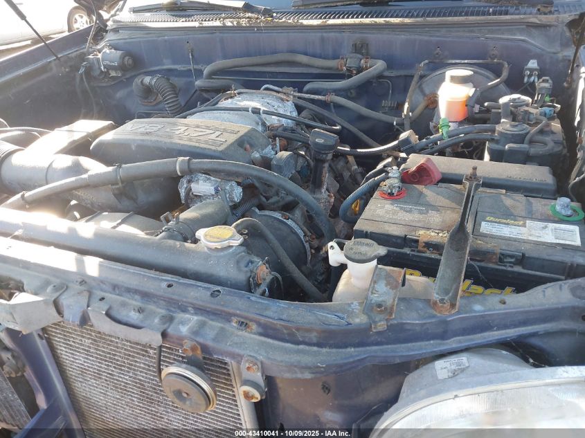 2000 Toyota Tundra Access Cab/Access Cab Sr5 VIN: 5TBBT4415YS004721 Lot: 43410041