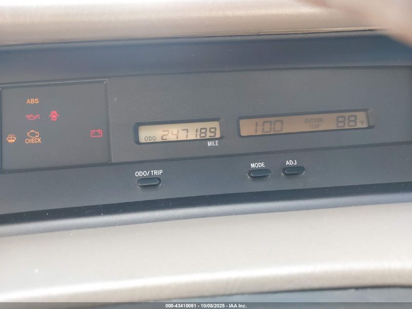 2000 Toyota Avalon Xl VIN: 4T1BF28B9YU006730 Lot: 43410061