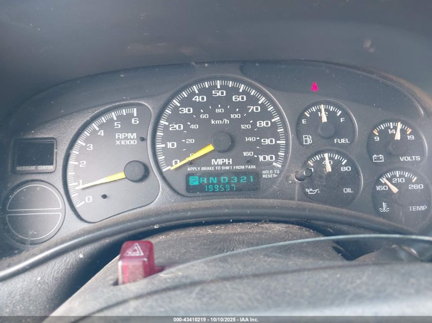 2000 Chevrolet Silverado 1500 VIN: 1GCEK19V8YE364816 Lot: 43410219