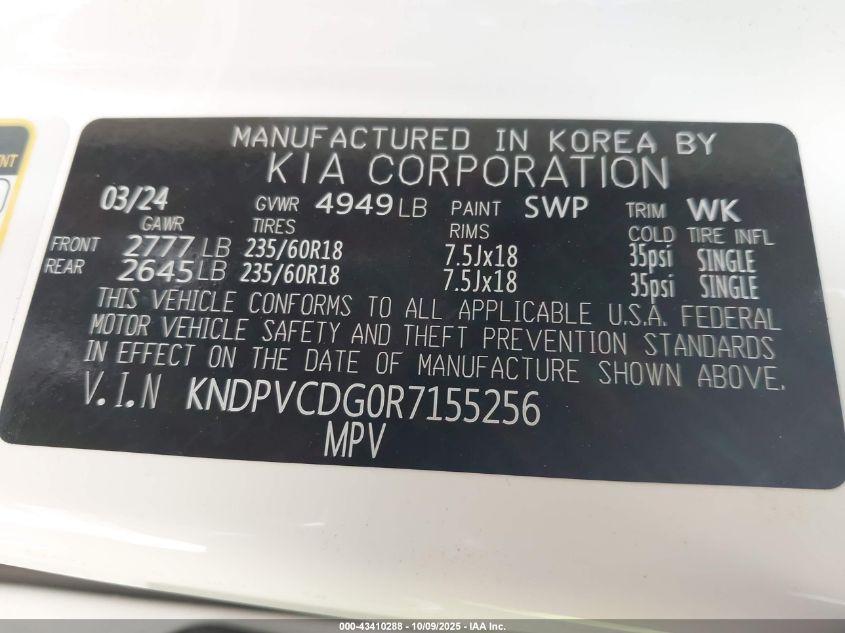 2024 Kia Sportage Hybrid Ex VIN: KNDPVCDG0R7155256 Lot: 43410288