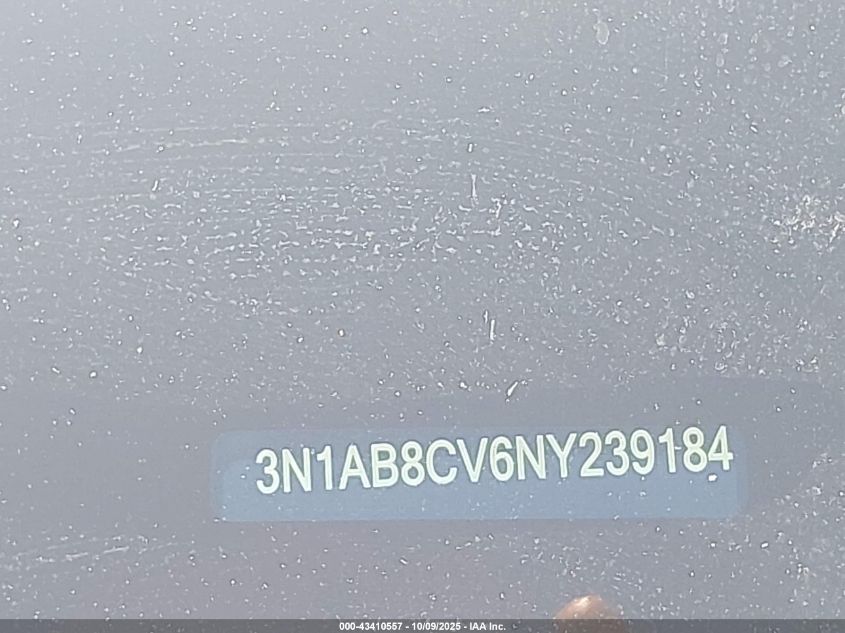 2022 Nissan Sentra Sv Xtronic Cvt VIN: 3N1AB8CV6NY239184 Lot: 43410557