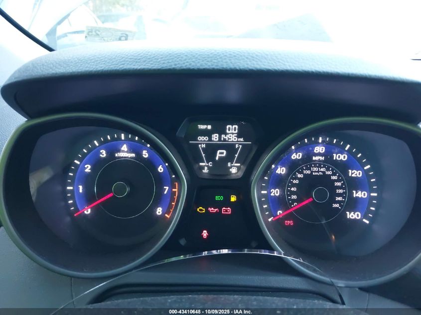 2013 Hyundai Elantra Gls VIN: 5NPDH4AEXDH394577 Lot: 43410648