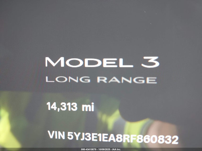 2024 Tesla Model 3 Long Range Dual Motor All-Wheel Drive/Rear-Wheel Drive VIN: 5YJ3E1EA8RF860832 Lot: 43410879