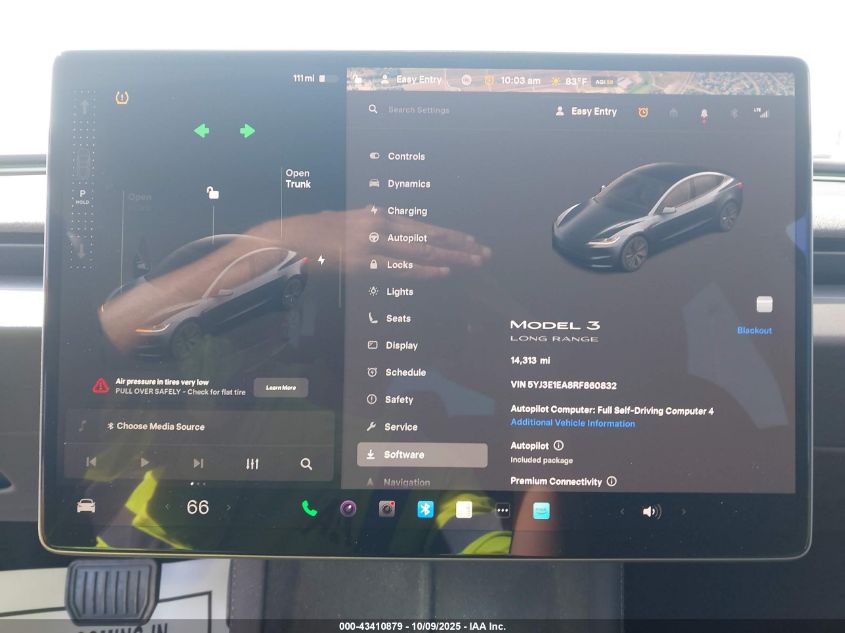 2024 Tesla Model 3 Long Range Dual Motor All-Wheel Drive/Rear-Wheel Drive VIN: 5YJ3E1EA8RF860832 Lot: 43410879