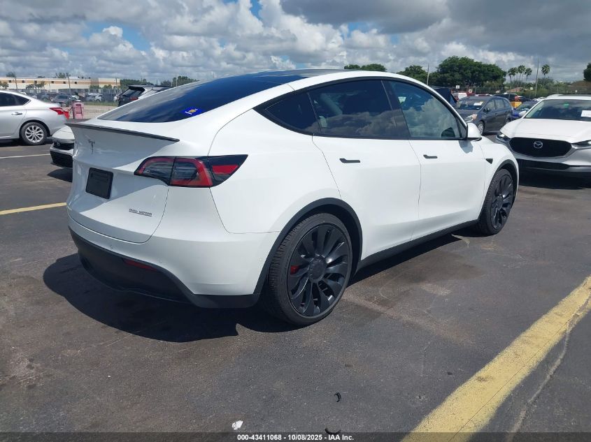 2022 Tesla Model Y Performance Dual Motor All-Wheel Drive VIN: 7SAYGDEF8NF569418 Lot: 43411068