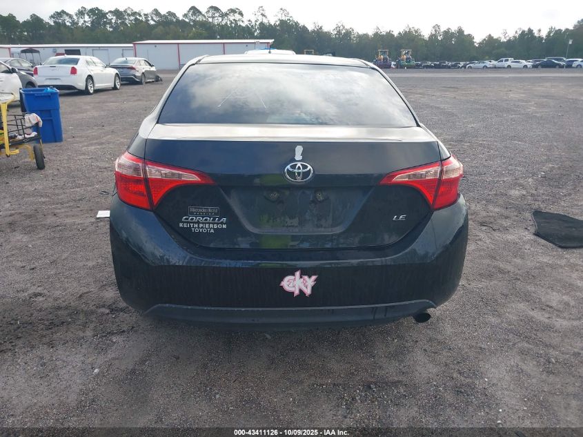 2019 Toyota Corolla Le VIN: 2T1BURHE7KC161312 Lot: 43411126