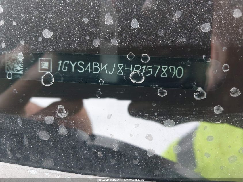 2017 Cadillac Escalade Luxury VIN: 1GYS4BKJ8HR157890 Lot: 43411345