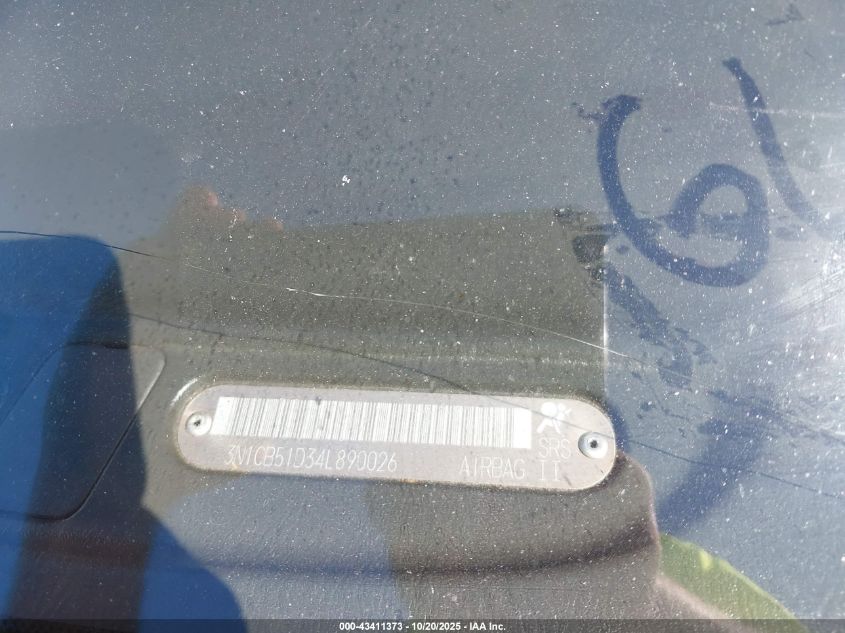 2004 Nissan Sentra 1.8S VIN: 3N1CB51D34L890026 Lot: 43411373