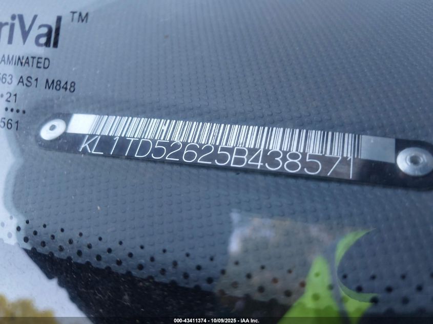 2005 Chevrolet Aveo Ls VIN: KL1TD52625B438571 Lot: 43411374