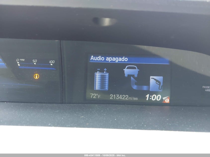 2013 HONDA CIVIC HYBRID 19XFB4F25DE202673