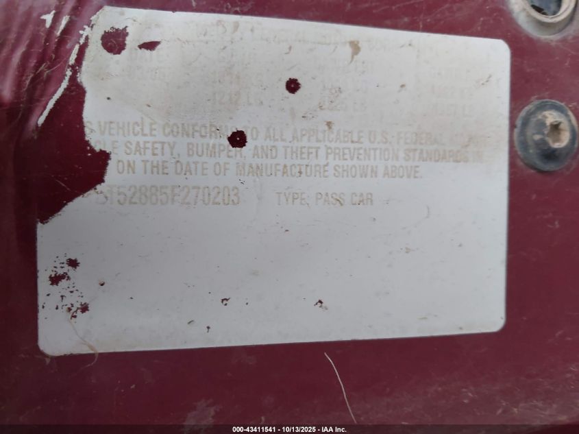 2005 Chevrolet Malibu Ls VIN: 1G1ZT52885F270203 Lot: 43411541