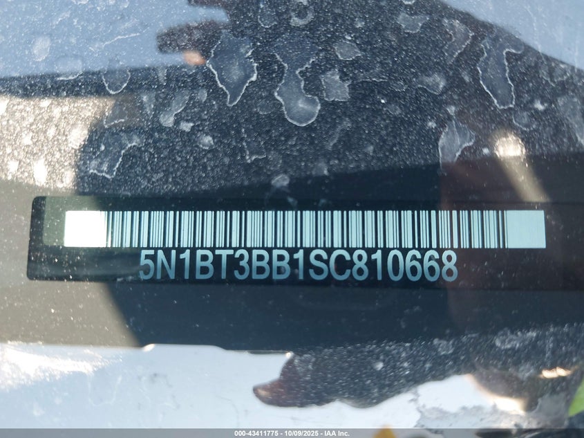 2025 Nissan Rogue Sv Intelligent Awd VIN: 5N1BT3BB1SC810668 Lot: 43411775