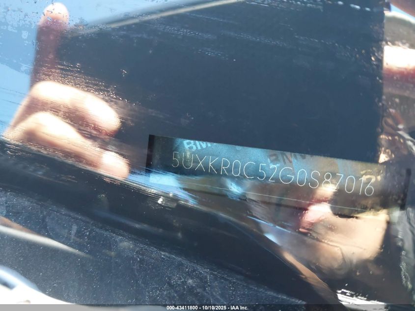2016 BMW X5 xDrive35I VIN: 5UXKR0C52G0S87016 Lot: 43411800