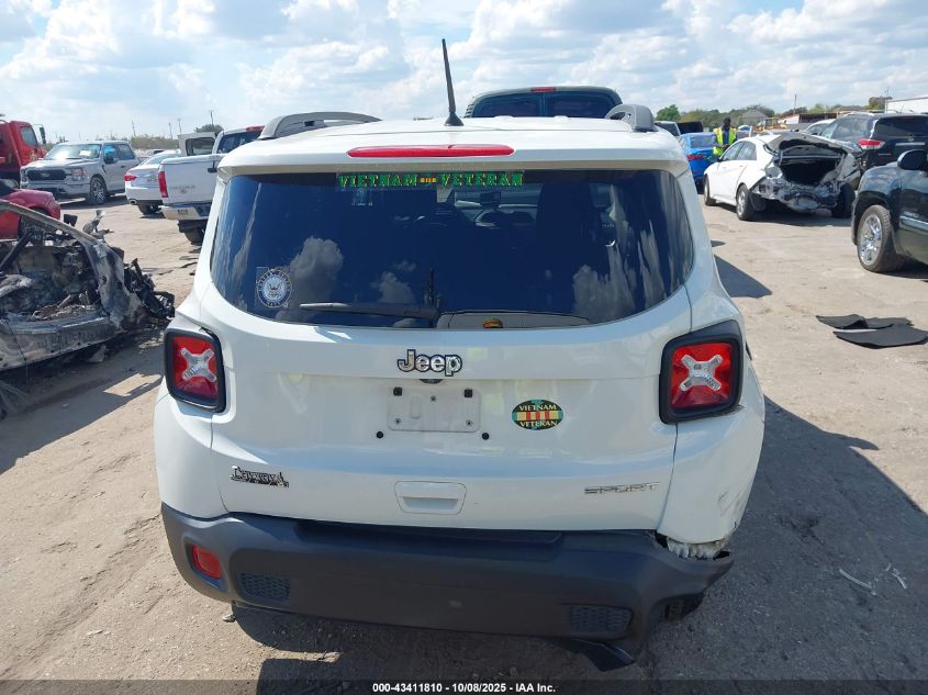 2019 Jeep Renegade Sport Fwd VIN: ZACNJAABXKPK67326 Lot: 43411810