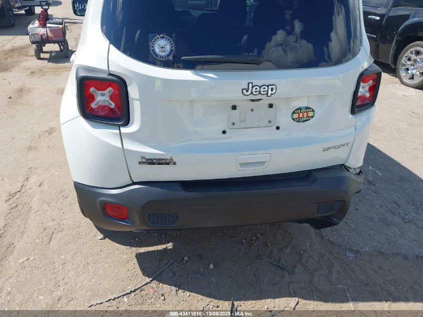 2019 Jeep Renegade Sport Fwd VIN: ZACNJAABXKPK67326 Lot: 43411810