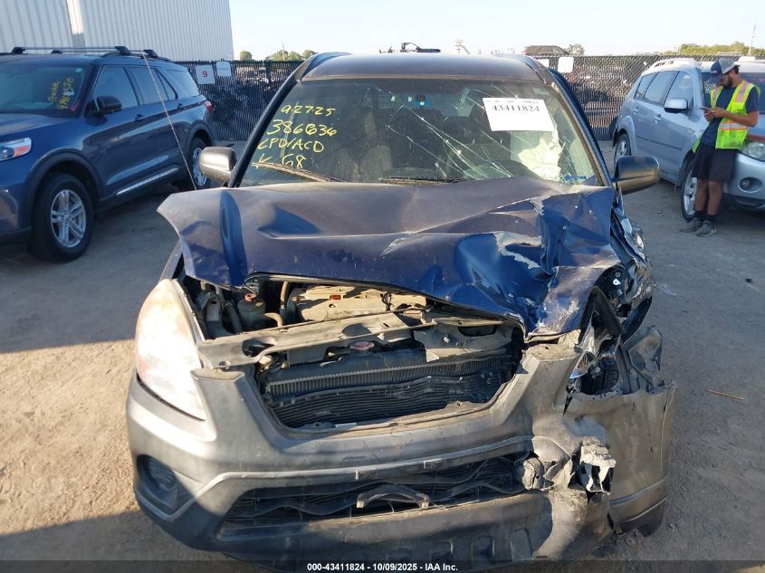 2006 Honda Cr-V Lx VIN: JHLRD68516C006740 Lot: 43411824