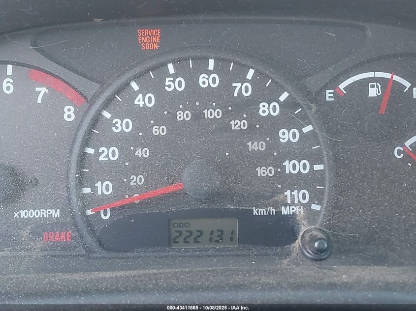 2002 Chevrolet Tracker Hard Top Base VIN: 2CNBJ13C126920565 Lot: 43411865