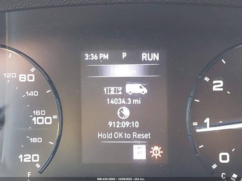 2024 Ram Promaster 2500 Tradesman High Roof 159 Wb W/Pass Seat VIN: 3C6LRVDG5RE127460 Lot: 43412002