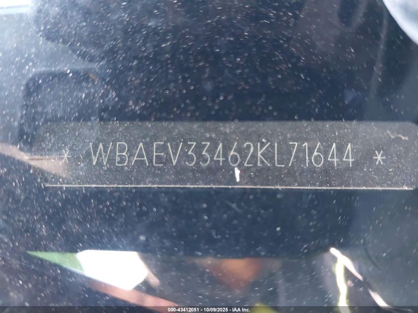 2002 BMW 325I VIN: WBAEV33462KL71644 Lot: 43412051